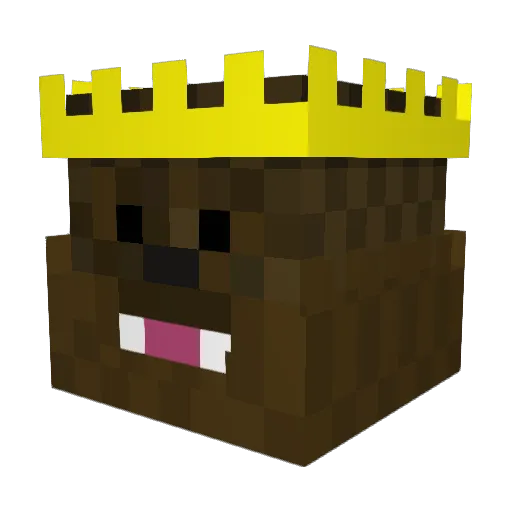 Mooofins Minecraft avatar head, 3D render