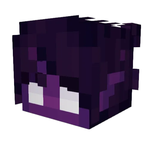 Moooned Minecraft avatar head, 3D render