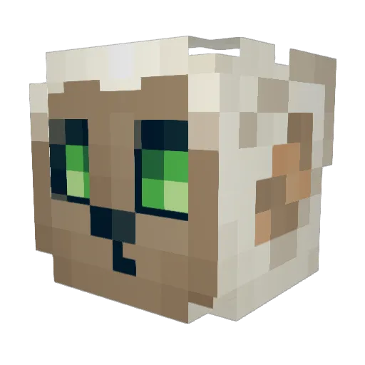 Moooomooooo Minecraft avatar head, 3D render