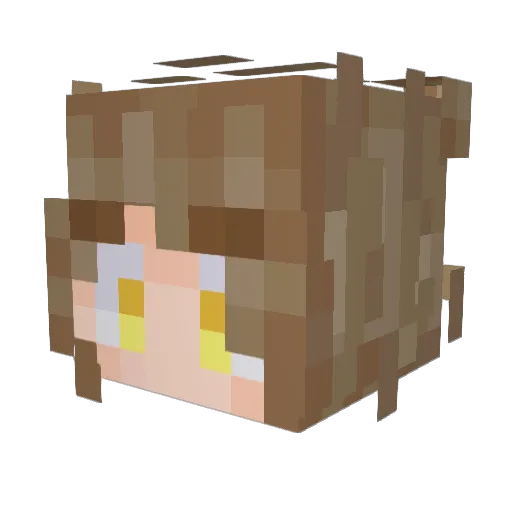 MoooonBow Minecraft avatar head, 3D render