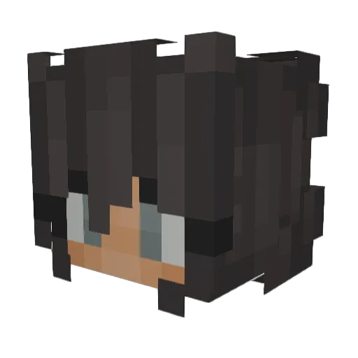Mooooskie Minecraft avatar head, 3D render