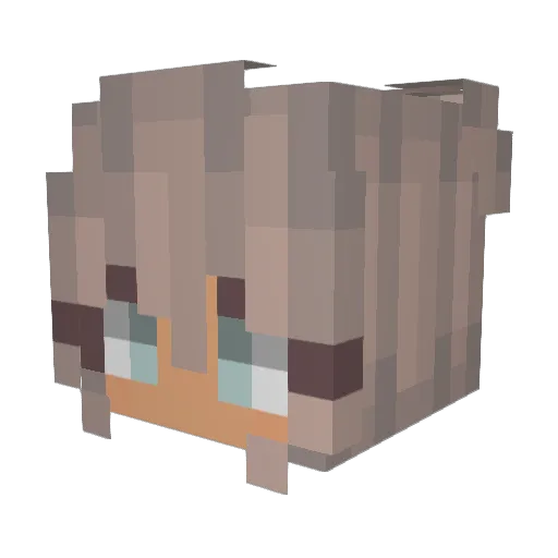 Moooreen Minecraft avatar head, 3D render