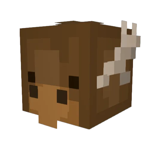 Mooosee_ Minecraft avatar head, 3D render
