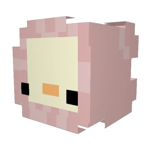 MoopDeDoop Minecraft avatar head, 3D render