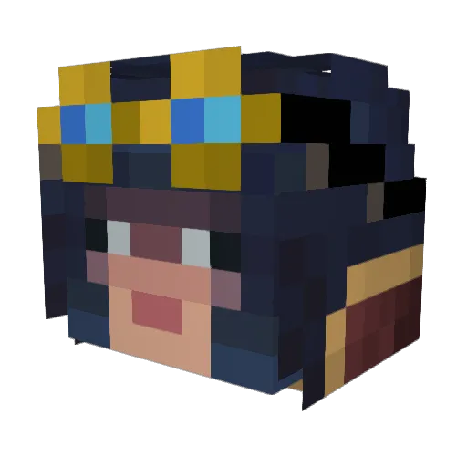 MoopMorp Minecraft avatar head, 3D render