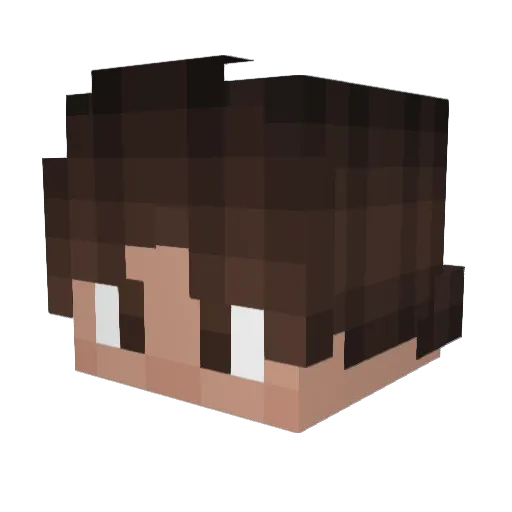 Moopiepower Minecraft avatar head, 3D render