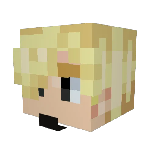 Moopify Minecraft avatar head, 3D render