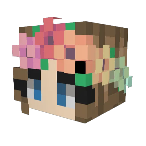 Moopnose Minecraft avatar head, 3D render