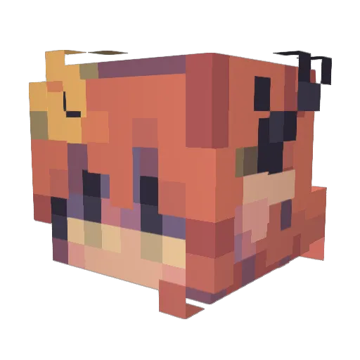 MoopolBee Minecraft avatar head, 3D render