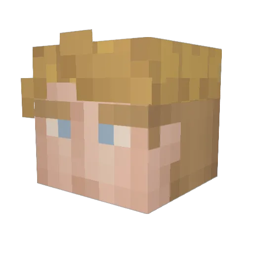 Moorephine Minecraft avatar head, 3D render