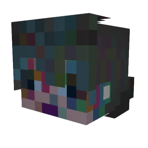 Moork_art Minecraft avatar head, 3D render