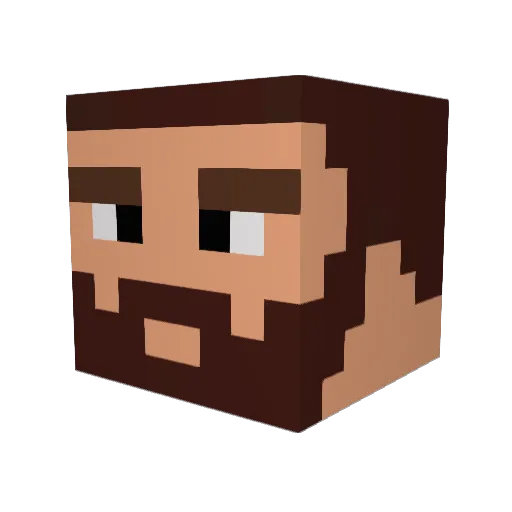 Moose27 Minecraft avatar head, 3D render