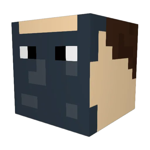 Moose65 Minecraft avatar head, 3D render