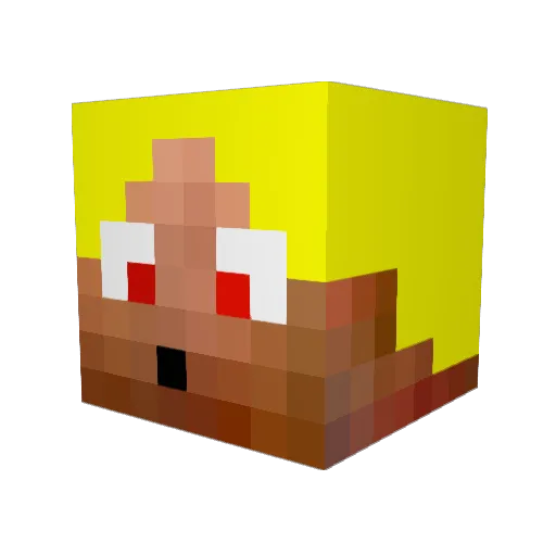 MooseBearWolf Minecraft avatar head, 3D render