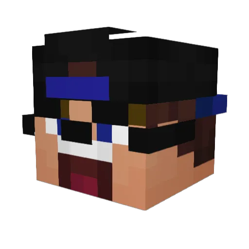 MooseFace97 Minecraft avatar head, 3D render