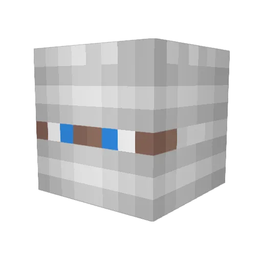 MooseGuts Minecraft avatar head, 3D render