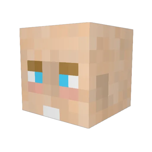 MooseMan Minecraft avatar head, 3D render