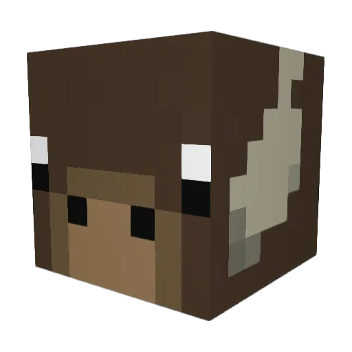MooseOD Minecraft avatar head, 3D render