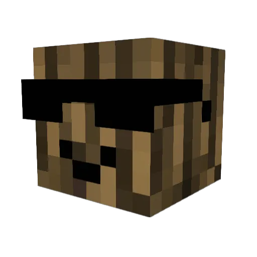 Moosemanchud Minecraft avatar head, 3D render