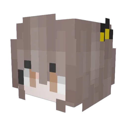 Moosemann Minecraft avatar head, 3D render