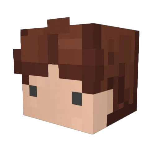 Moosha Minecraft avatar head, 3D render