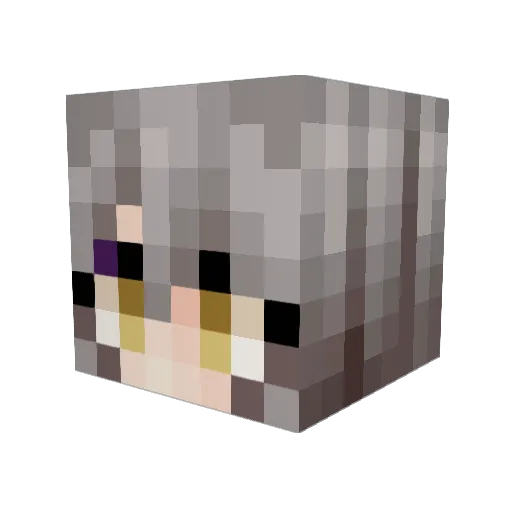 Mooshiemallow Minecraft avatar head, 3D render