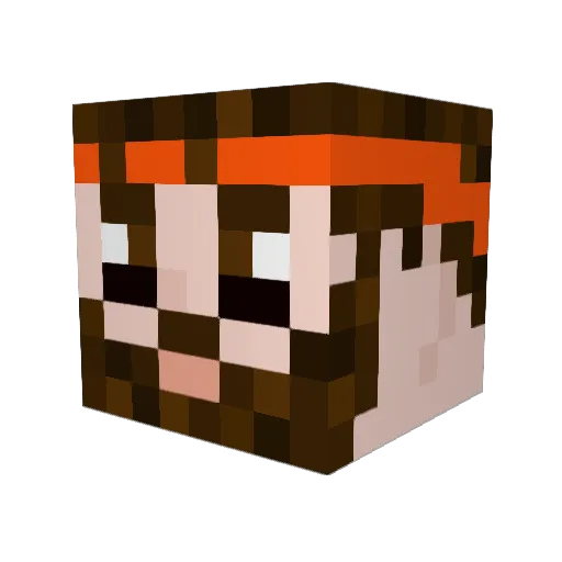 Mooshkine Minecraft avatar head, 3D render