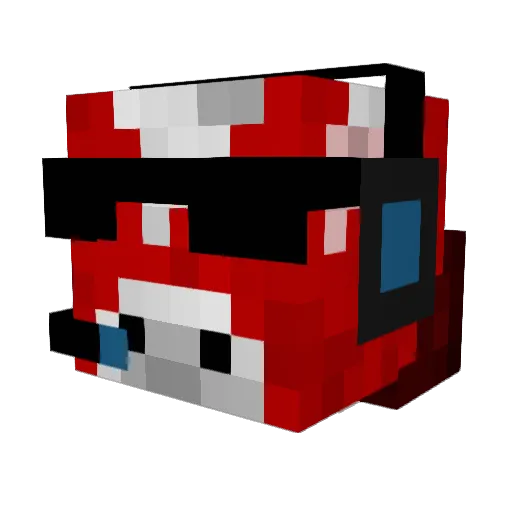 Mooshroom524 Minecraft avatar head, 3D render