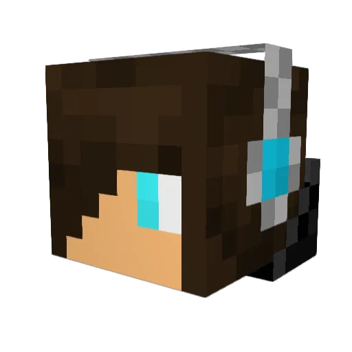 Mooshroomcreeper Minecraft avatar head, 3D render