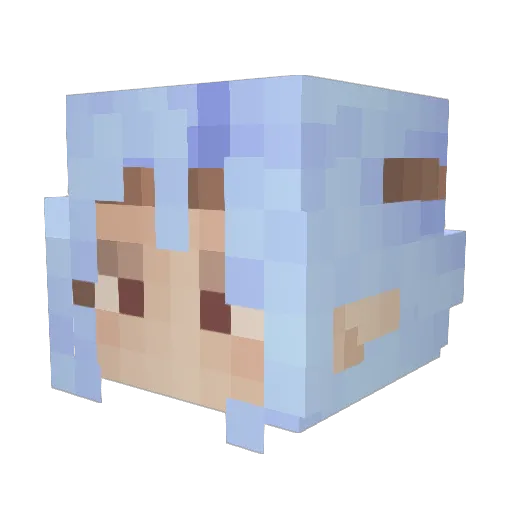 Mooshroommanic Minecraft avatar head, 3D render