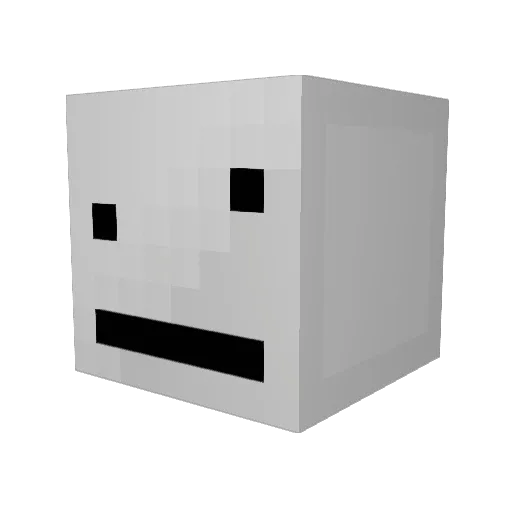 Mooshroomsquash Minecraft avatar head, 3D render