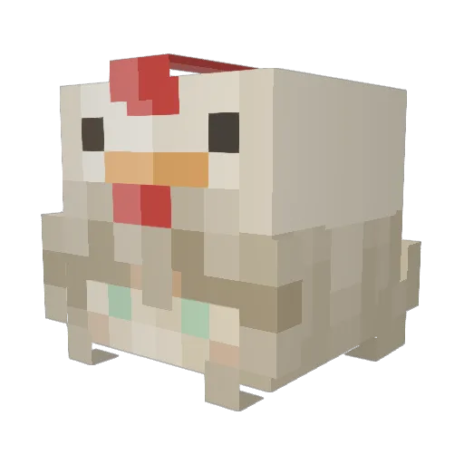 Moosiie Minecraft avatar head, 3D render