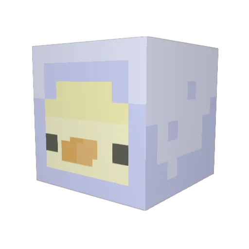 Mooskkii Minecraft avatar head, 3D render
