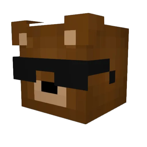Mootrp Minecraft avatar head, 3D render