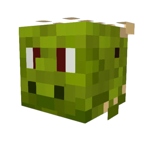 Moovry Minecraft avatar head, 3D render