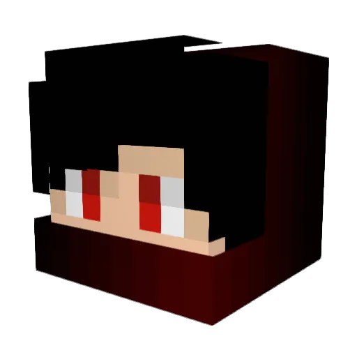 Moow Minecraft avatar head, 3D render