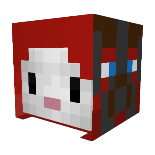 Moowier Minecraft avatar head, 3D render