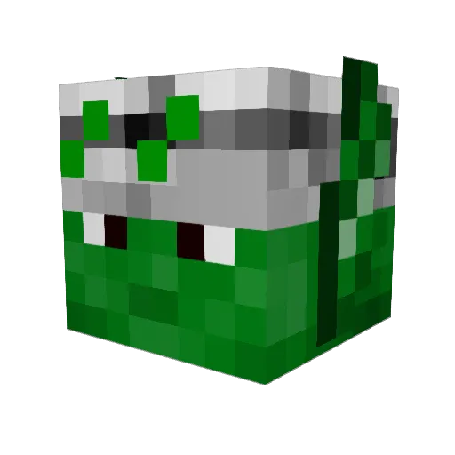 Moox Minecraft avatar head, 3D render