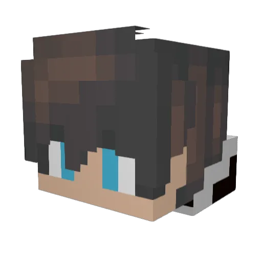 Moozend Minecraft avatar head, 3D render