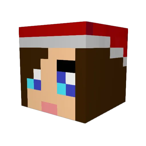 MooziePoo Minecraft avatar head, 3D render