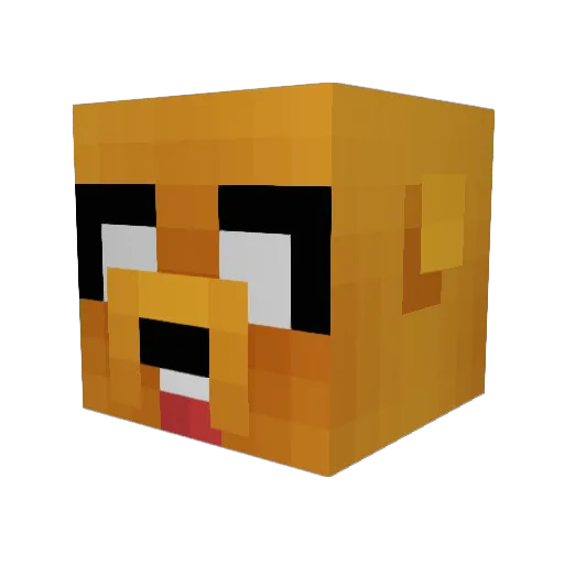 Moozman Minecraft avatar head, 3D render