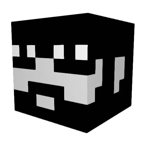 Mopeman Minecraft avatar head, 3D render