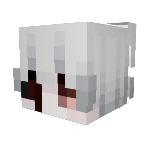 Mophabac Minecraft avatar head, 3D render