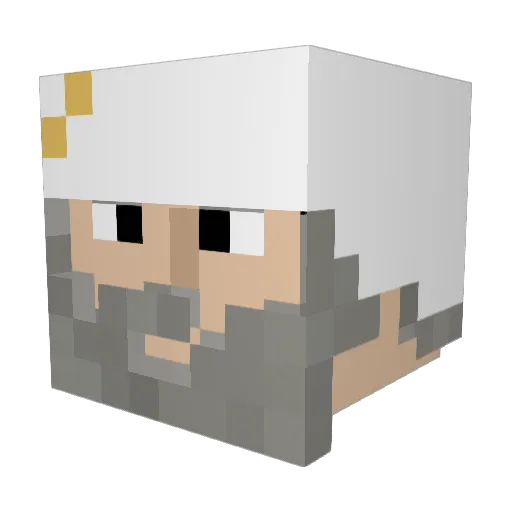 Mopmop64 Minecraft avatar head, 3D render