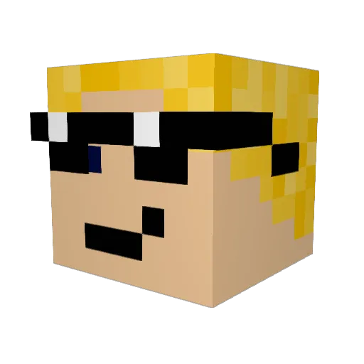 Moppel03 Minecraft avatar head, 3D render