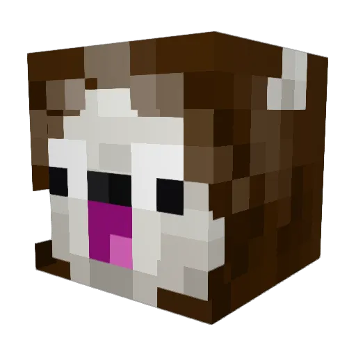 Moppelchen Minecraft avatar head, 3D render