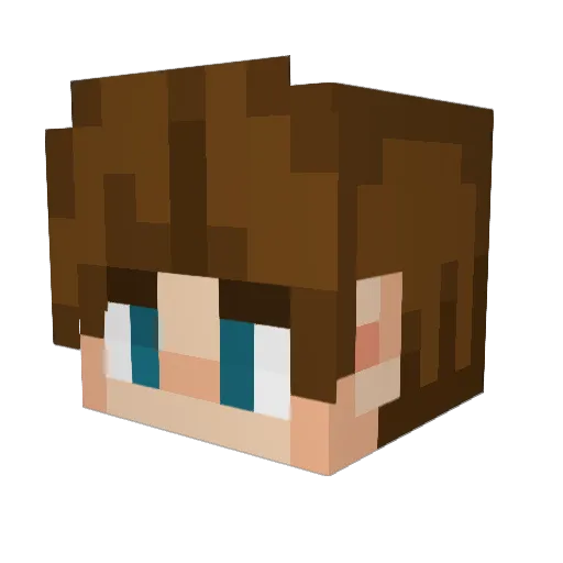 Moppermop Minecraft avatar head, 3D render
