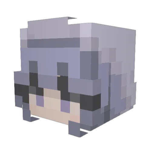 Moppi13 Minecraft avatar head, 3D render
