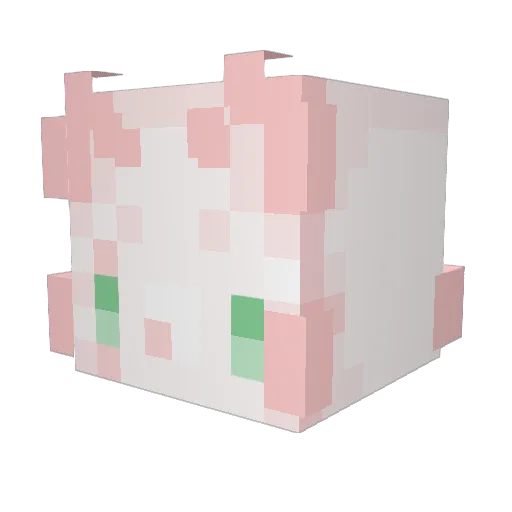 MoppisFoppo Minecraft avatar head, 3D render
