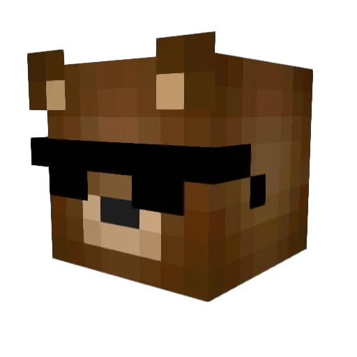 Mopwd Minecraft avatar head, 3D render